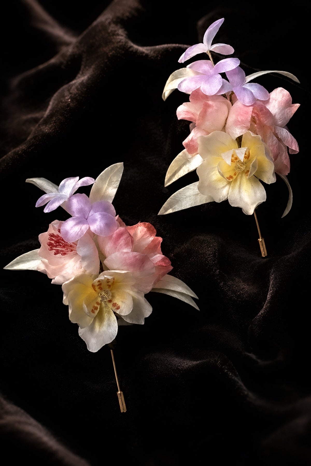 Pastel Orchid Brooch