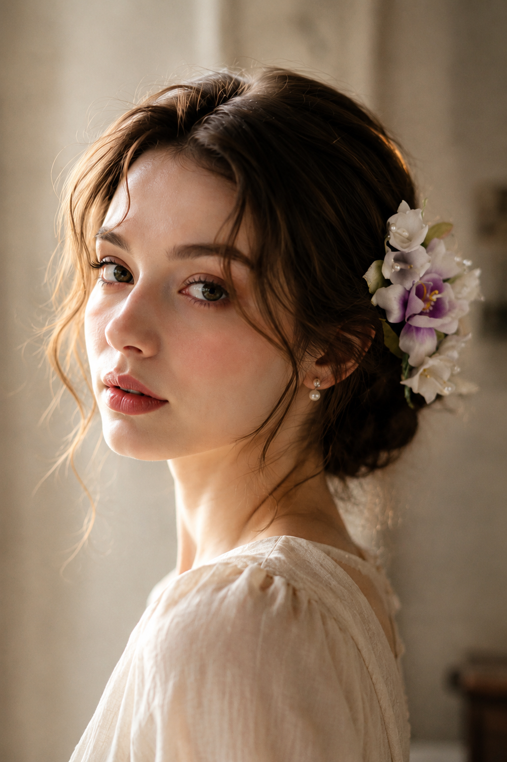 Purple Freesia Hairpiece